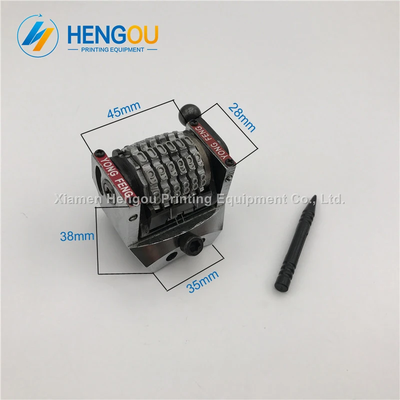High Quality 6 Digits Numbering Machine Vertical Backward 098765 Hengoucn Offset Printing Machine Parts
High Quality 6 Digits Numbering Machine Vertical Backward 098765 Hengoucn Offset Printing Machine Parts