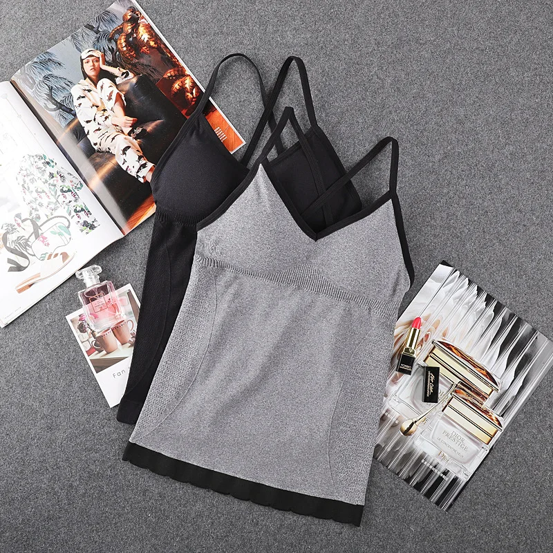 Women's Slim Vest with Crossed Shoulder Strap Thickened Chest Pad Bottom Tank Top Camisole for Women Solid Womens Tank Camisole
Women's Slim Vest with Crossed Shoulder Strap Thickened Chest Pad Bottom Tank Top Camisole for Women Solid Womens Tank Camisole