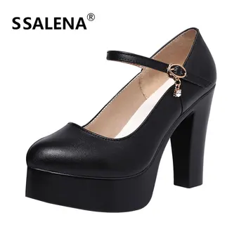 Women Platform High Heels Pumps Women Split Leather Mary Janes Shoes Female Ankle Strap Round Toe Shoes Size EU34-43 AA51672
Women Platform High Heels Pumps Women Split Leather Mary Janes Shoes Female Ankle Strap Round Toe Shoes Size EU34-43 AA51672