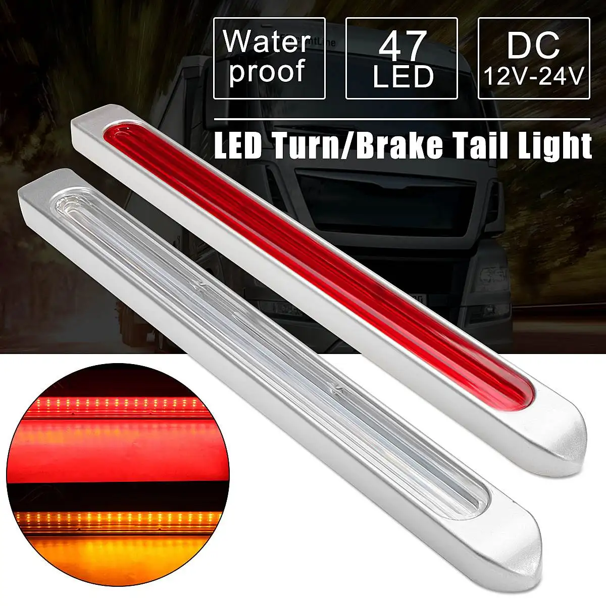 12-24V Flowing Turn Signal Universal LED Car Auto Brake Light Bar Tail Stopping Lamp 47 LED Rear Tail Warning Light Lamp
12-24V Flowing Turn Signal Universal LED Car Auto Brake Light Bar Tail Stopping Lamp 47 LED Rear Tail Warning Light Lamp