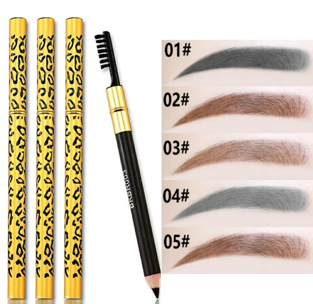 Double-headed Golden Leopard Eyebrow Pencil with Eyebrow Brush Waterproof Eyebrow Pencil Makeup Tool Free shipping
Double-headed Golden Leopard Eyebrow Pencil with Eyebrow Brush Waterproof Eyebrow Pencil Makeup Tool Free shipping