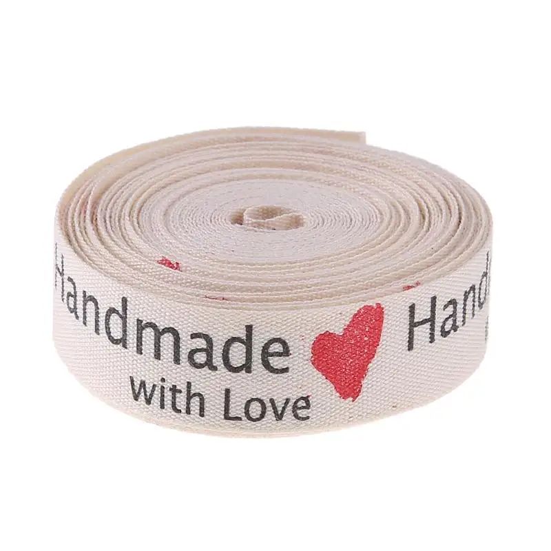 5 Yard 15mm Handmade with love Style Cotton Ribbon DIY Handmade Cloth Sewing & Packing Label Tapes Ribbon Set Bowknot Accessory
5 Yard 15mm Handmade with love Style Cotton Ribbon DIY Handmade Cloth Sewing & Packing Label Tapes Ribbon Set Bowknot Accessory