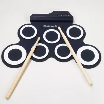 Portable Electronic Drum Digital USB 7 Pads Roll up Drum Set Silicone Electric Drum Pad Kit With DrumSticks Foot Pedal
Portable Electronic Drum Digital USB 7 Pads Roll up Drum Set Silicone Electric Drum Pad Kit With DrumSticks Foot Pedal