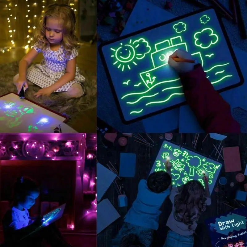 Children Magic Drawing Board Graffiti Board Painting Toy Green Writing Pad Fluorescent Light Board Durable Kids Toy Gifts #20
Children Magic Drawing Board Graffiti Board Painting Toy Green Writing Pad Fluorescent Light Board Durable Kids Toy Gifts #20