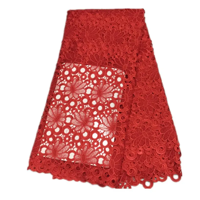2017 Pure Color African Style Flower Pattern Guipure Cord Lace Fabric for Lady Dress
2017 Pure Color African Style Flower Pattern Guipure Cord Lace Fabric for Lady Dress