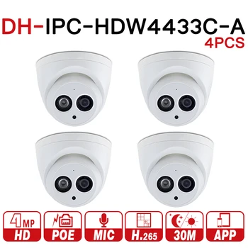 DH IPC-HDW4433C-A 4PCS POE Network Mini Dome Camera With Built-in Micro 4MP CCTV Camera 4pcs/Lot For CCTV System
DH IPC-HDW4433C-A 4PCS POE Network Mini Dome Camera With Built-in Micro 4MP CCTV Camera 4pcs/Lot For CCTV System