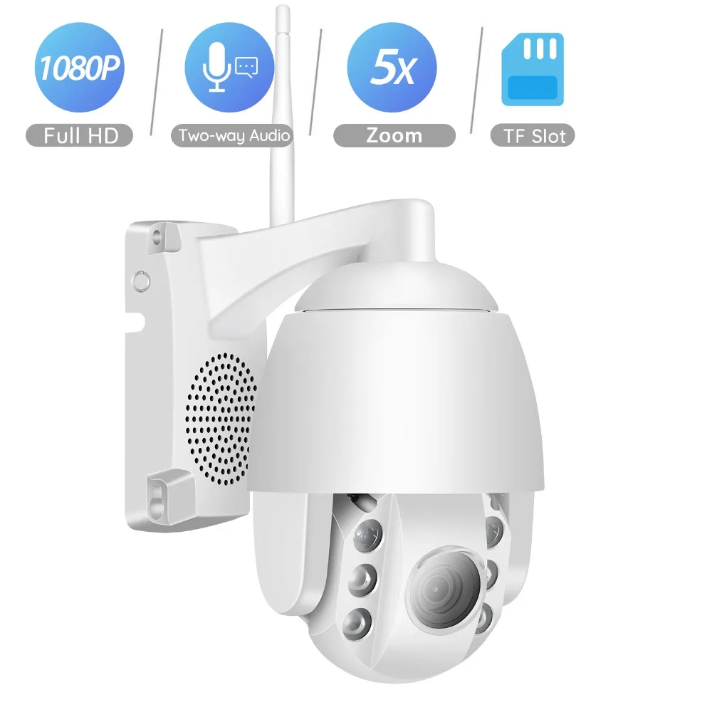 BESDER Outdoor Mini PTZ 5X Optical Zoom IP Camera 1080P Wifi Speed Dome Camera Two-way Audio 60M Night Vision Wireless P2P 
BESDER Outdoor Mini PTZ 5X Optical Zoom IP Camera 1080P Wifi Speed Dome Camera Two-way Audio 60M Night Vision Wireless P2P