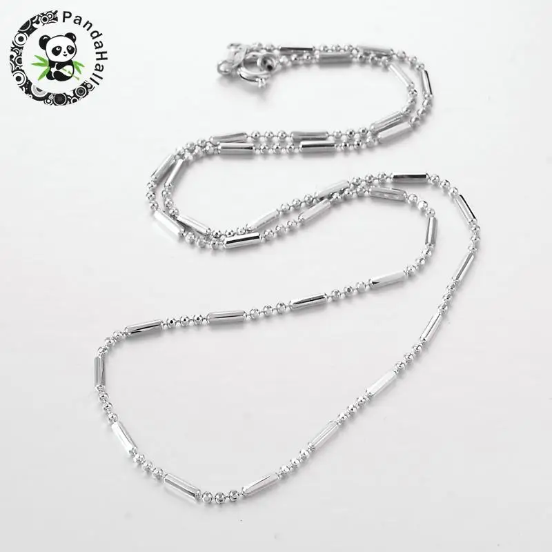 Stainless Steel Chain Necklaces, with Spring Clasps, Stainless Steel Color, 17.9"; 1.5mm
Stainless Steel Chain Necklaces, with Spring Clasps, Stainless Steel Color, 17.9"; 1.5mm