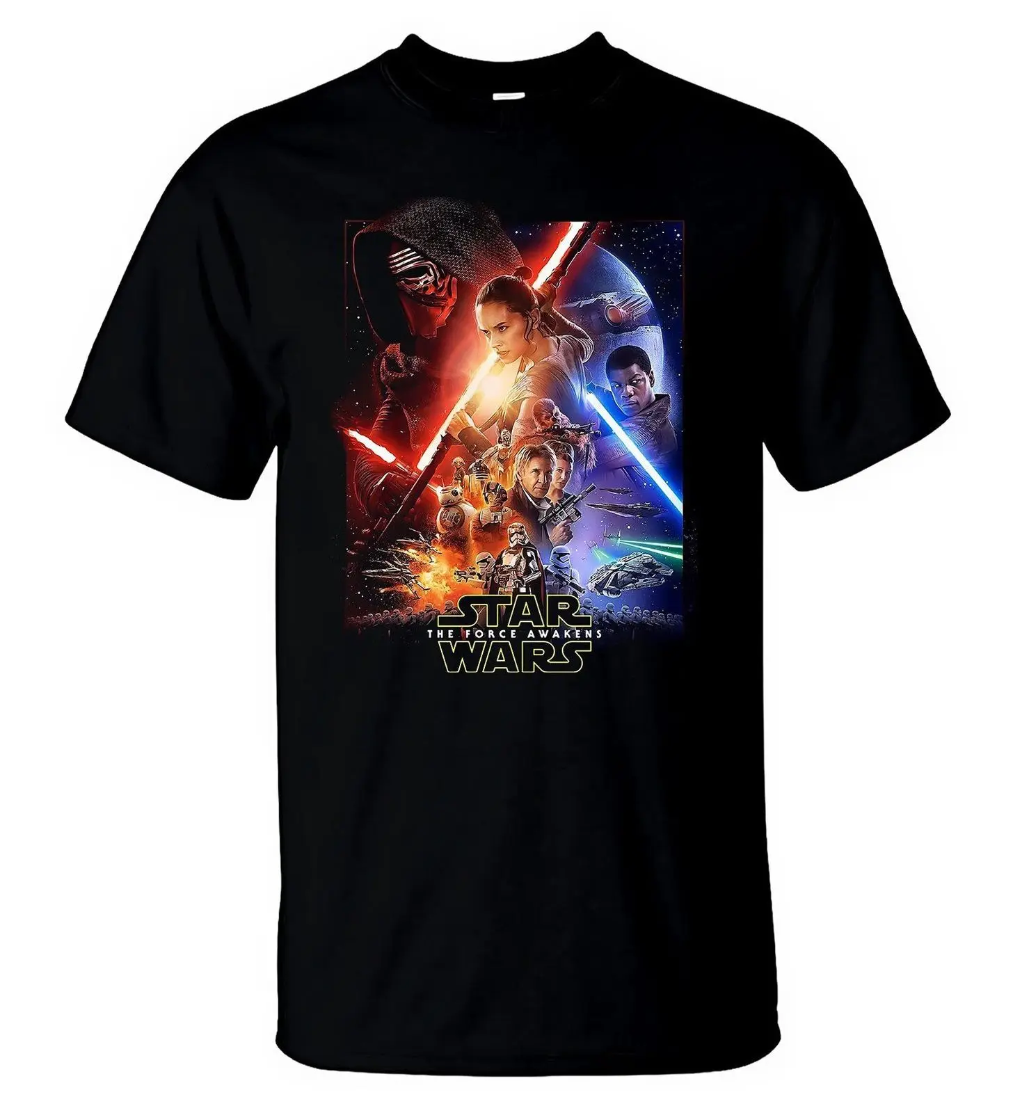Звездные войны The Force Awakens футболка американская экшн Футболка мужская V2