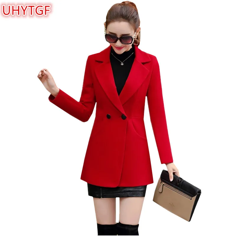 UHYTGF 2018 Autumn And Winter Woolen Jacket Womens clothing Medium length Wild Women Coats Wool Coat Suit Collar Slim Jacket 123
UHYTGF 2018 Autumn And Winter Woolen Jacket Womens clothing Medium length Wild Women Coats Wool Coat Suit Collar Slim Jacket 123