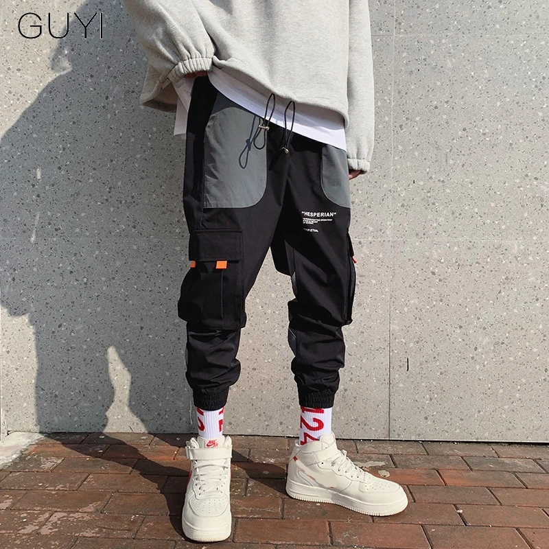 GUYI Black Patchwork Pocket Cargo Pants Men Green Rib Ankle Tactical Trousers Male Fashion Casual Korean Safari Style Streetwear
GUYI Black Patchwork Pocket Cargo Pants Men Green Rib Ankle Tactical Trousers Male Fashion Casual Korean Safari Style Streetwear