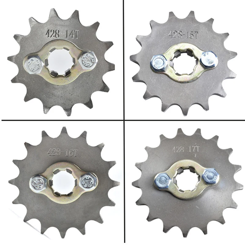 TDPRO 428 Chain 14T 15T 16T 17T 17MM Motorcycle Front Engine Sprocket For 50cc to 125cc Dirt Bike ATV Go Kart Quad Pitbike Buggy
TDPRO 428 Chain 14T 15T 16T 17T 17MM Motorcycle Front Engine Sprocket For 50cc to 125cc Dirt Bike ATV Go Kart Quad Pitbike Buggy