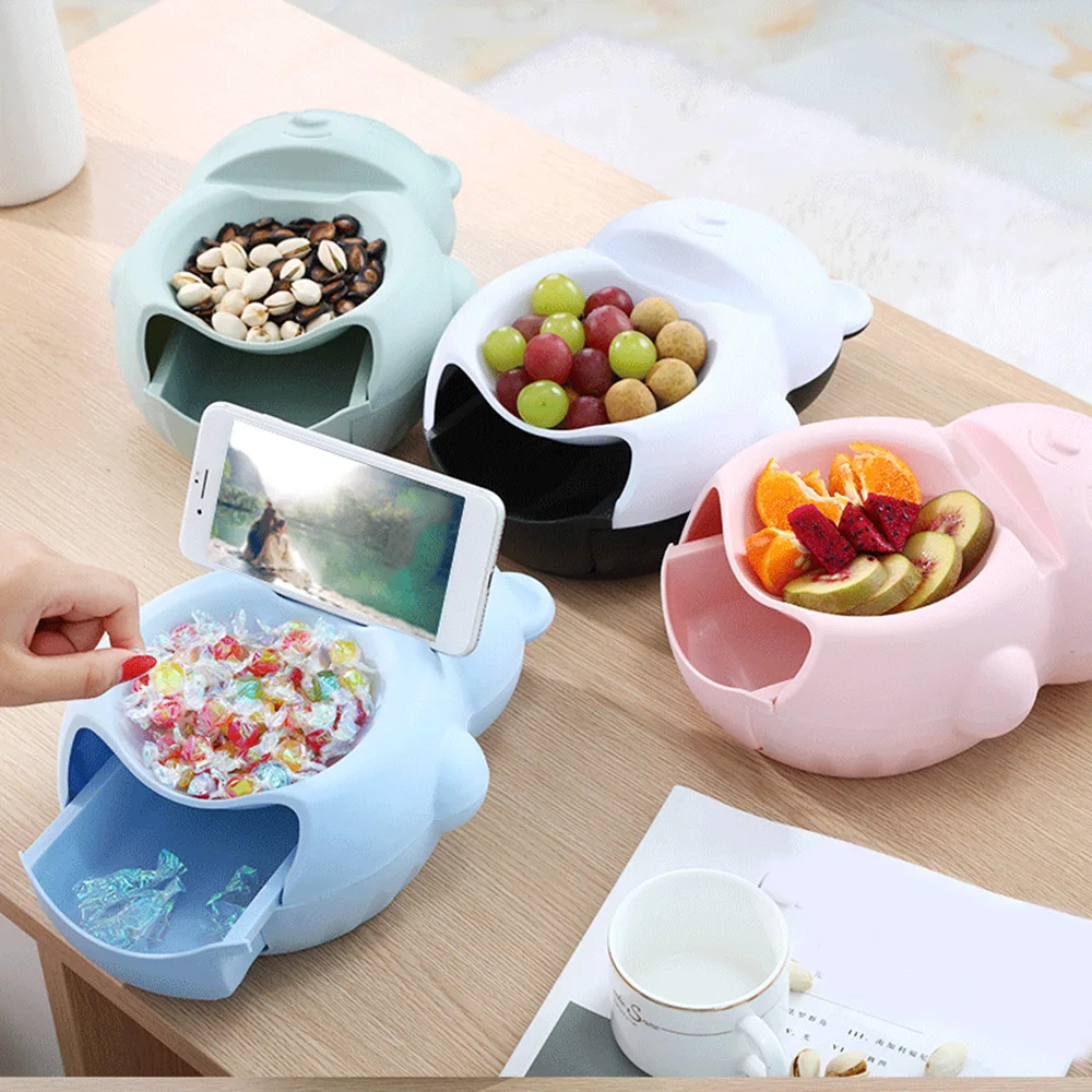Cartoon Fruit Tray Bear Double Drawer Fruit Plate Lazy Fruit Tray Storage Plate With Mobile Phone Bracket
Cartoon Fruit Tray Bear Double Drawer Fruit Plate Lazy Fruit Tray Storage Plate With Mobile Phone Bracket