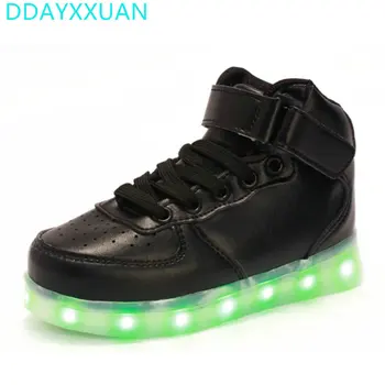 Kids LED Sneakers 2018 New Boys Girls USB Charger Led Light Shoes High Top Luminous Sneakers casual Shoes Sports for children
Kids LED Sneakers 2018 New Boys Girls USB Charger Led Light Shoes High Top Luminous Sneakers casual Shoes Sports for children