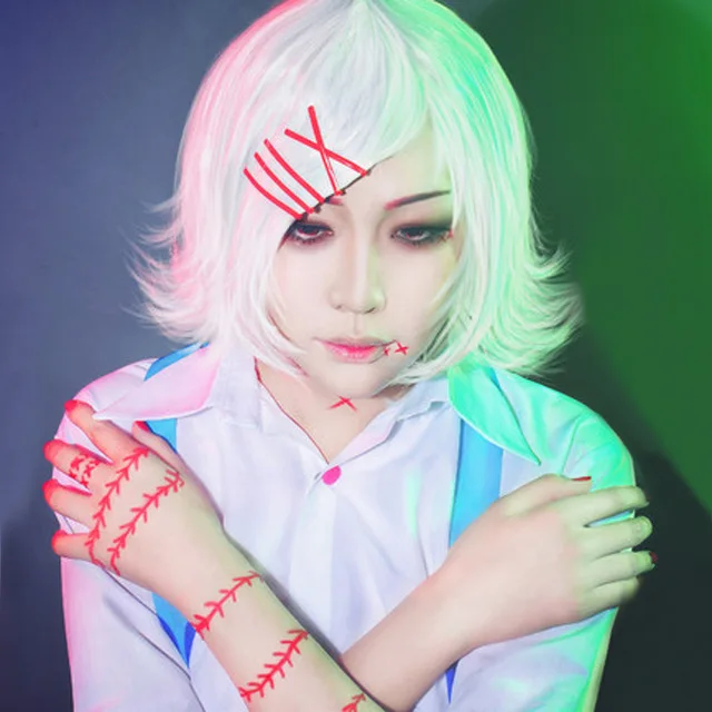 High Quality Anime Tokyo Ghoul Juzo Suzuya Juuzou REI Pure White Heat Resistant Cosplay Costume Wig + Wig Cap + 5 Red Hairpins
High Quality Anime Tokyo Ghoul Juzo Suzuya Juuzou REI Pure White Heat Resistant Cosplay Costume Wig + Wig Cap + 5 Red Hairpins