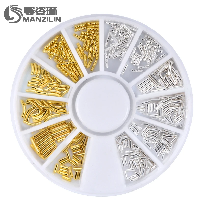 1 Box Gold Silver Metal Rods Nail Art Decorations Wheels Straight Curve Design Charm 3d Nail Studs Manicure Accessories
1 Box Gold Silver Metal Rods Nail Art Decorations Wheels Straight Curve Design Charm 3d Nail Studs Manicure Accessories