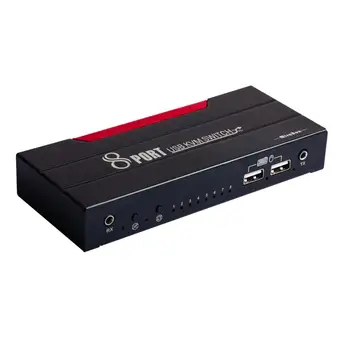USB Switch 8-Port, KVM Switch 8 Port Synchronous Controller with 8 Cable Sets, 1 Keyboard and Mouse Control up to 8 Computers
USB Switch 8-Port, KVM Switch 8 Port Synchronous Controller with 8 Cable Sets, 1 Keyboard and Mouse Control up to 8 Computers