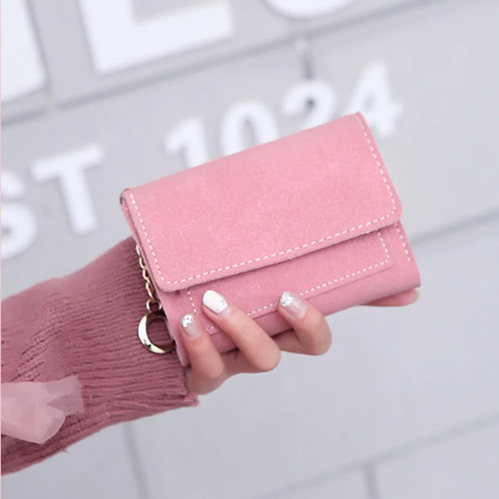 Women's Fashion Frosted Style Short Wallet Card Holder Billfold Purse the latest women casual fashion women wallet August 24
Women's Fashion Frosted Style Short Wallet Card Holder Billfold Purse the latest women casual fashion women wallet August 24