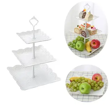 Three Tiers Cake Display Stand Fruit Plate Holder Afternoon Tea Party Serving Platter Cupcake Dessert Stand Holder for Birthday 
Three Tiers Cake Display Stand Fruit Plate Holder Afternoon Tea Party Serving Platter Cupcake Dessert Stand Holder for Birthday
