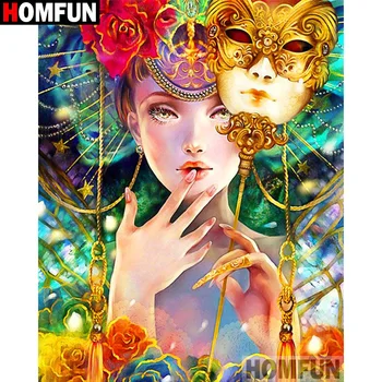 HOMFUN Full Square/Round Drill 5D DIY Diamond Painting "Mask beauty" 3D Diamond Embroidery Cross Stitch Home Decor A20047
HOMFUN Full Square/Round Drill 5D DIY Diamond Painting "Mask beauty" 3D Diamond Embroidery Cross Stitch Home Decor A20047