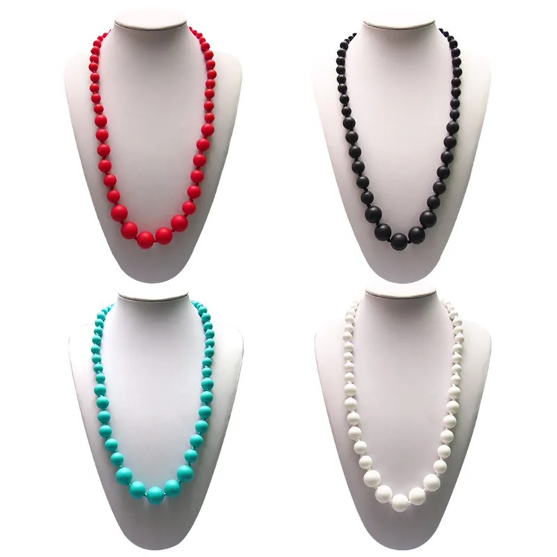 Safe Baby Teething Necklace Beads Chewable Baby Teether Necklaces Food Grade Silicone Mom Jewelry Toddler Infant Teething Toys
Safe Baby Teething Necklace Beads Chewable Baby Teether Necklaces Food Grade Silicone Mom Jewelry Toddler Infant Teething Toys