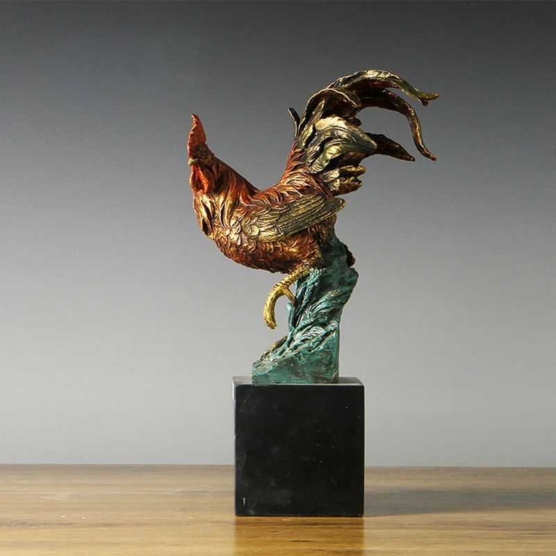 ATLIE BRONZES Standing rooster Statue Antique Art RED Cock Home Decoration Business Birthday Gifts Handicrafts
ATLIE BRONZES Standing rooster Statue Antique Art RED Cock Home Decoration Business Birthday Gifts Handicrafts