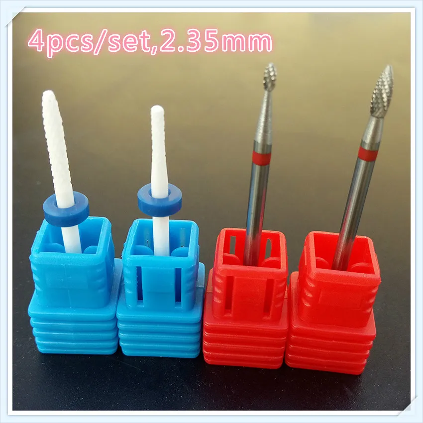 4pcs/set Ceramic+carbide Nail Drill Bit Pedicure Machine Remove Foot Calluses Flame Bit Tools 3/32" Shank Nail Tools
4pcs/set Ceramic+carbide Nail Drill Bit Pedicure Machine Remove Foot Calluses Flame Bit Tools 3/32" Shank Nail Tools