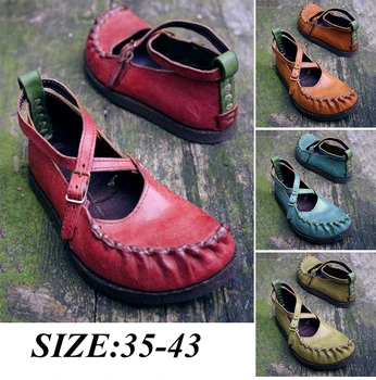 New Women Soft Flat Shoes Artificial PU Vintage Moccasins Autumn Casual Flats Slip On Cross Buckle Solid Ladies Sandals
New Women Soft Flat Shoes Artificial PU Vintage Moccasins Autumn Casual Flats Slip On Cross Buckle Solid Ladies Sandals