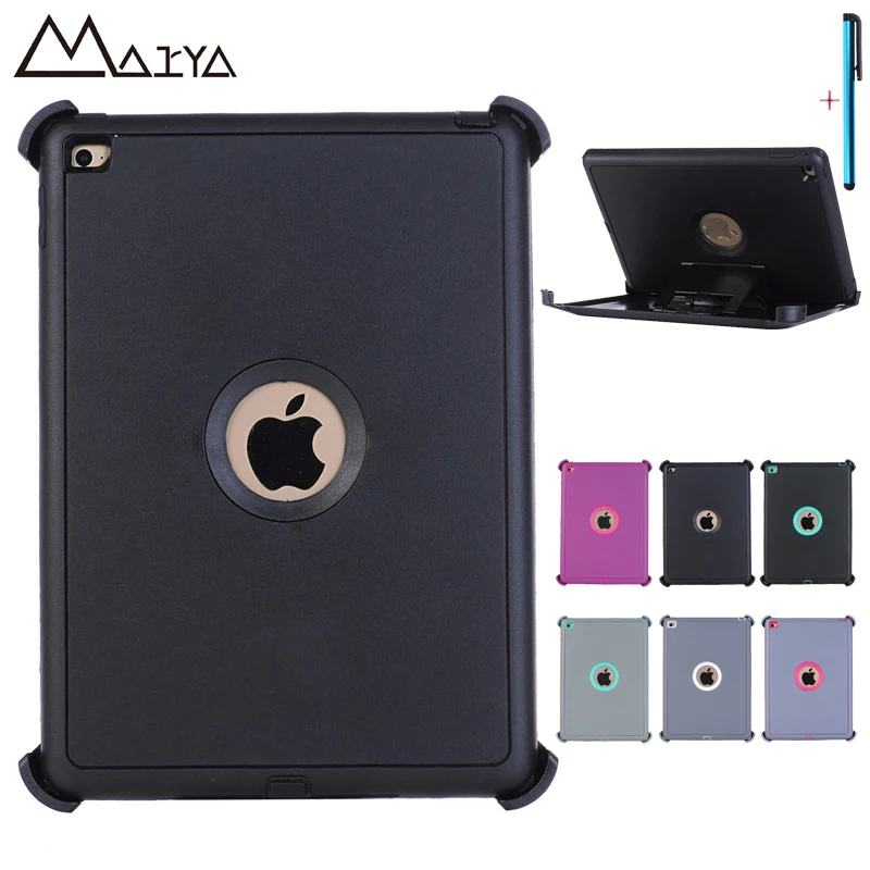Fundas для iPad Air 2 Чехол гибридный TPU + PC чехол подставка Планшеты защитный Корпуса