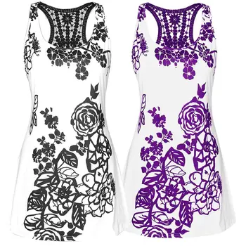 New Summer Women Casual Flower Print Hollow Back Round Neck Sleeveless Midi Dress
New Summer Women Casual Flower Print Hollow Back Round Neck Sleeveless Midi Dress