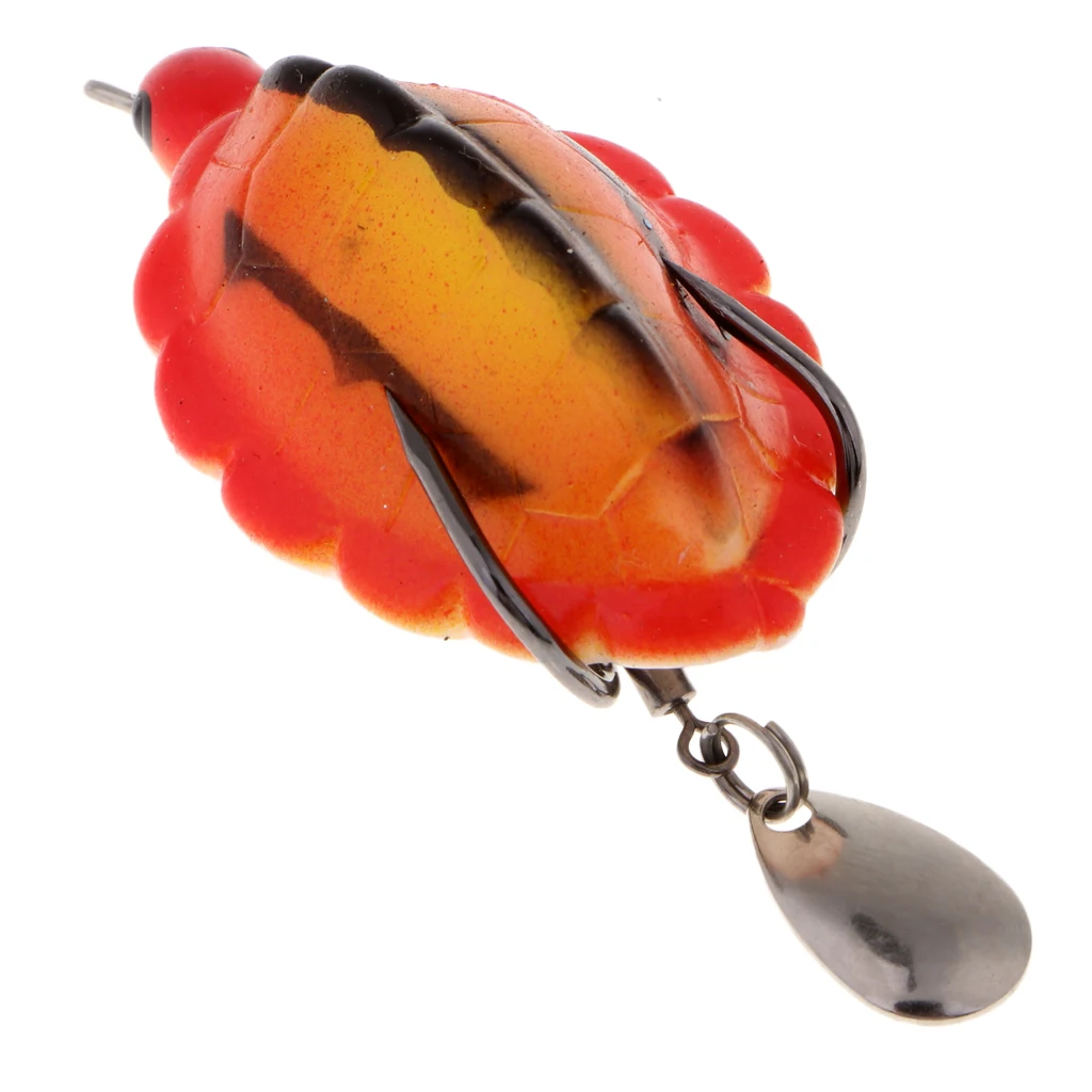 Soft Silicone Frog Lure 5.5cm 13.6g Snakehead Baits Topwater Simulation Fishing Lures with Spoon