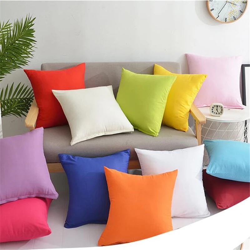 Candy Color Throw Pillow Case Covers Plain Pillowcase Cover Home Decor Cushion Cover 45x45cm Cotton 
Candy Color Throw Pillow Case Covers Plain Pillowcase Cover Home Decor Cushion Cover 45x45cm Cotton