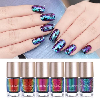 2 Bottles NICOLE DIARY Nail Polish Chameleon Wonderworld Series Iridescent Flakies Sequins Nail Art varnish Polish Set 9ml
2 Bottles NICOLE DIARY Nail Polish Chameleon Wonderworld Series Iridescent Flakies Sequins Nail Art varnish Polish Set 9ml