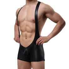 Men Sexy Lingerie Faux Leather Jockstrap Bodywear Wrestling Singlets Siamese Boxers Underwear Shorts Men Solid Bodysuits
Men Sexy Lingerie Faux Leather Jockstrap Bodywear Wrestling Singlets Siamese Boxers Underwear Shorts Men Solid Bodysuits