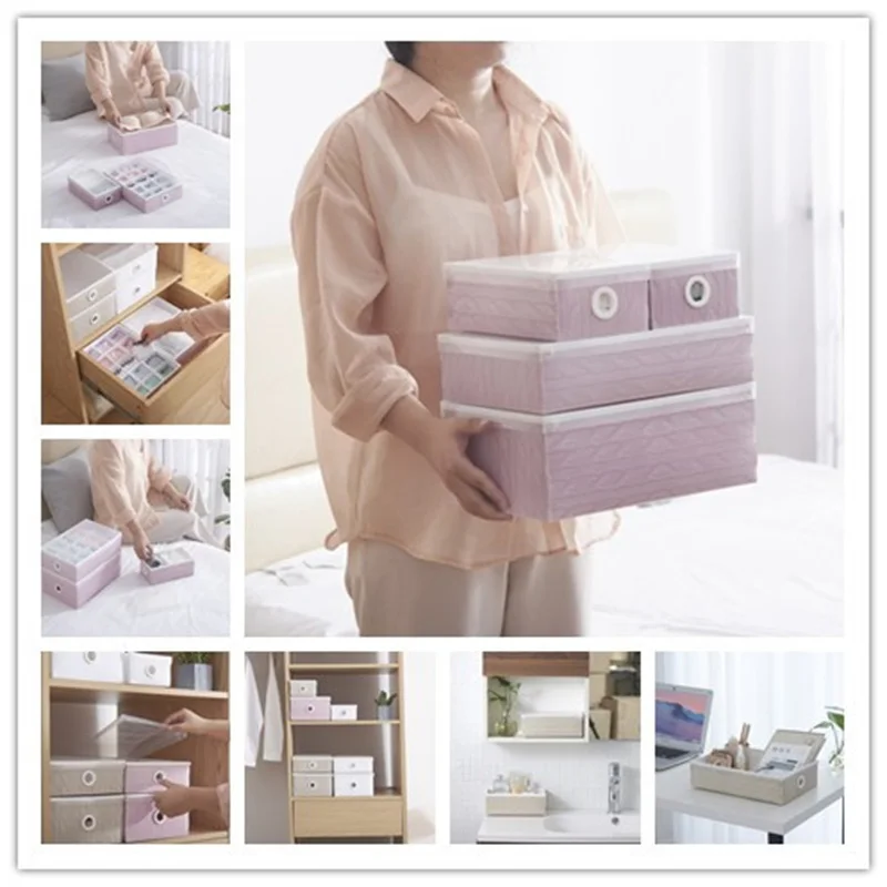 1PC Underwear Bra Socks Underpants Storage Box Organizer With Cover For Ties Scarfs Plastic Closet Clothes Boxes Container
1PC Underwear Bra Socks Underpants Storage Box Organizer With Cover For Ties Scarfs Plastic Closet Clothes Boxes Container