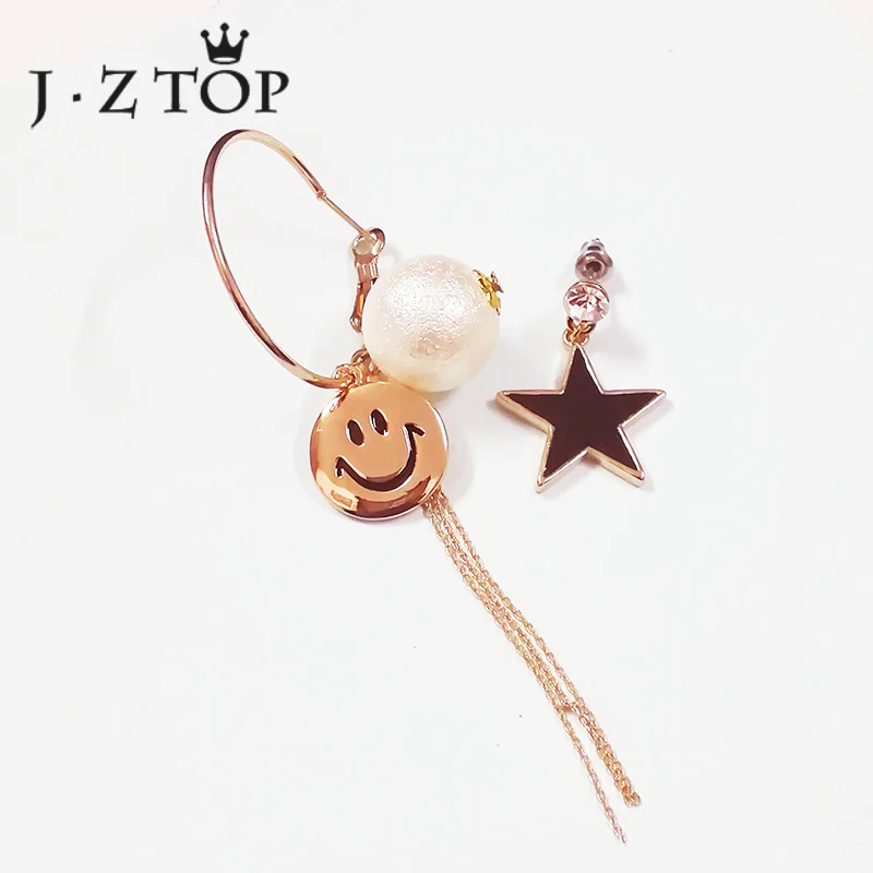 JZTOP Star Crystal Stud Earrings Woman Cute Smile Imitation Pearl Asymmetrical Long Tassel Earrings Female Fashion Jewelry
JZTOP Star Crystal Stud Earrings Woman Cute Smile Imitation Pearl Asymmetrical Long Tassel Earrings Female Fashion Jewelry