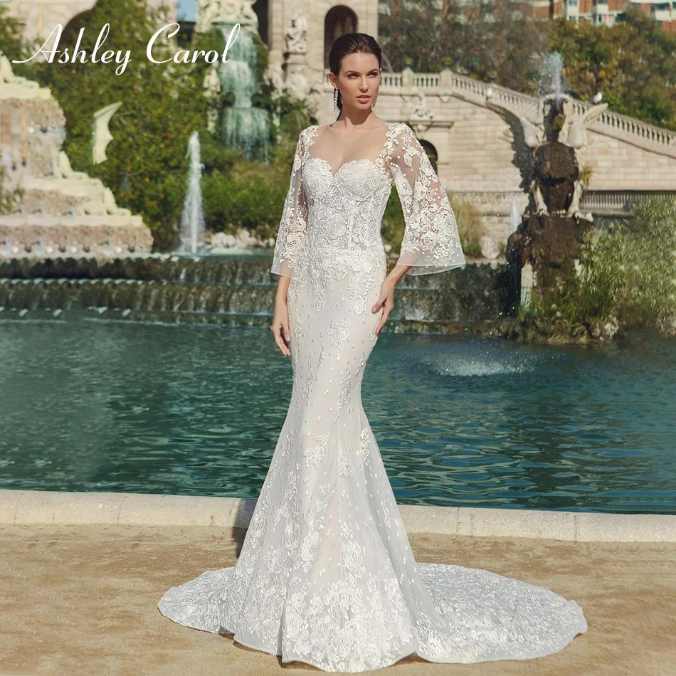 Ashley Carol Sexy Sweetheart Long Sleeve Backless Mermaid Wedding Dress 2019 New Romantic Court Train Appliques Wedding Gowns
Ashley Carol Sexy Sweetheart Long Sleeve Backless Mermaid Wedding Dress 2019 New Romantic Court Train Appliques Wedding Gowns
