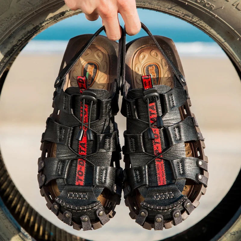 Summer Sandals Men Leather Classic Roman Sandals 2019 Slipper Outdoor Sneaker Beach Rubber Flip Flops Men Water Trekking Sandals
Summer Sandals Men Leather Classic Roman Sandals 2019 Slipper Outdoor Sneaker Beach Rubber Flip Flops Men Water Trekking Sandals
