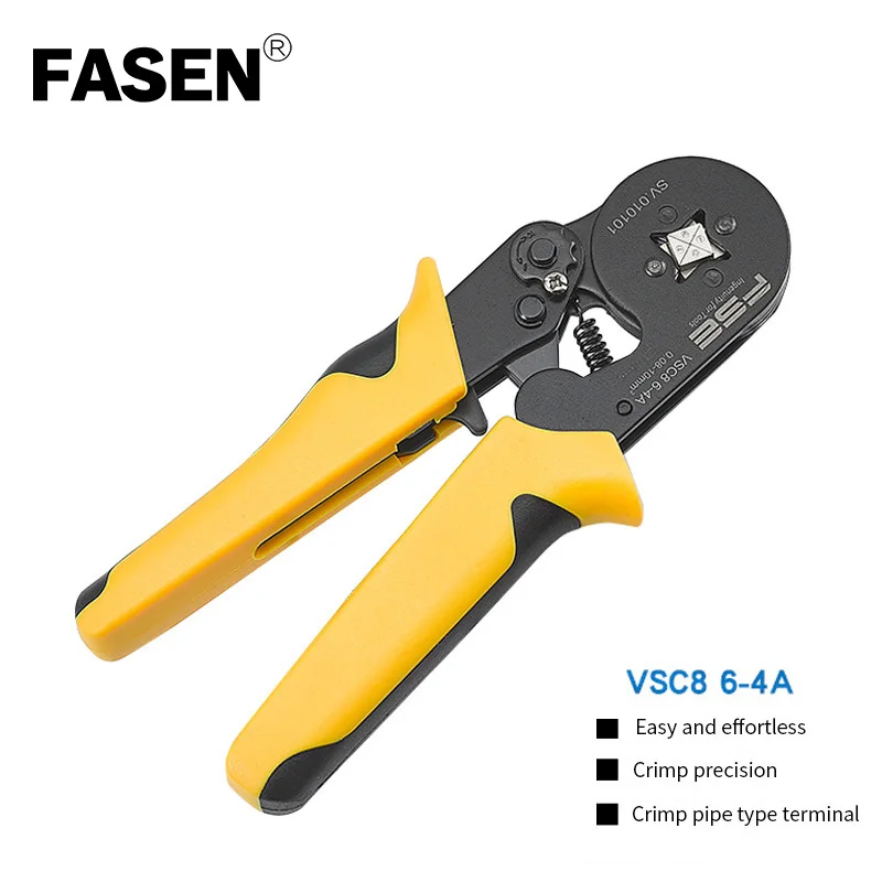 VSC8 6-4A Crimping Tool Cable Cutter Crimper 0.25-10mm Pliers Tools Crimp Alicate lacrador Plier Wire
VSC8 6-4A Crimping Tool Cable Cutter Crimper 0.25-10mm Pliers Tools Crimp Alicate lacrador Plier Wire