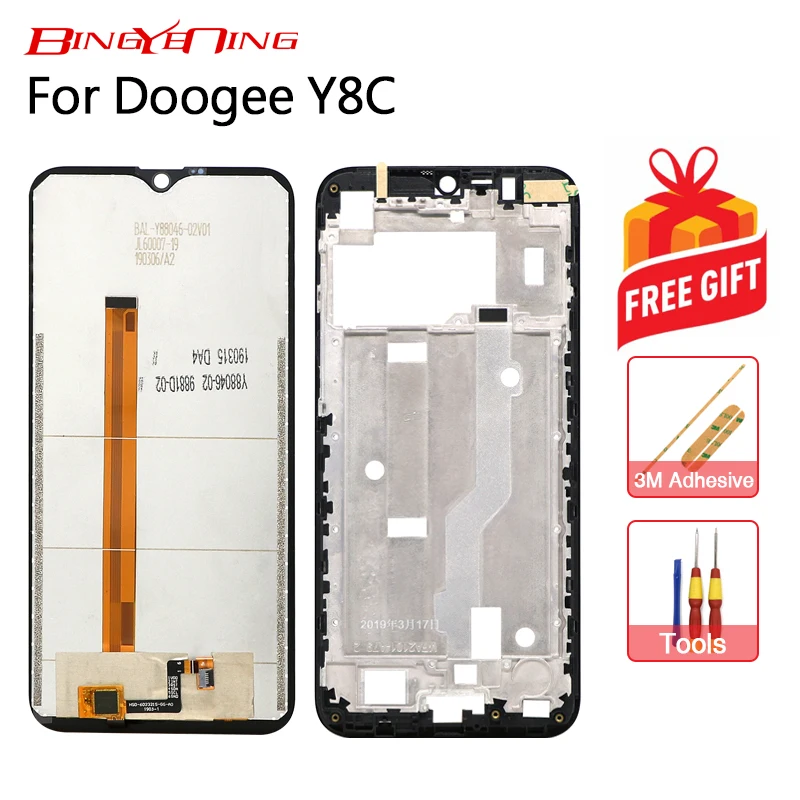 BingYeNing New Original For Doogee Y8C Touch Screen + LCD Display+Frame Assembly Replacement
BingYeNing New Original For Doogee Y8C Touch Screen + LCD Display+Frame Assembly Replacement