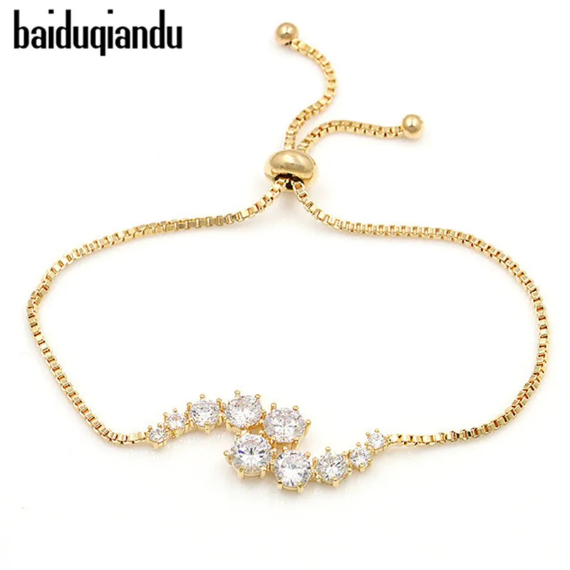 baiduqiandu Round Cut Cubic Zirconia Crystal Adjustable Allure zirconium Bracelets for Women in Silver Color or Rose Gold Colors
baiduqiandu Round Cut Cubic Zirconia Crystal Adjustable Allure zirconium Bracelets for Women in Silver Color or Rose Gold Colors