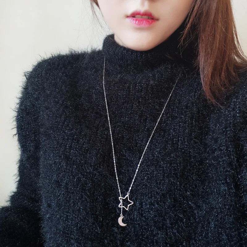 New Arrivals 925 Sterling Silver Long Moon Star Necklaces for Women Wedding Long Necklaces Statement Jewelry
New Arrivals 925 Sterling Silver Long Moon Star Necklaces for Women Wedding Long Necklaces Statement Jewelry