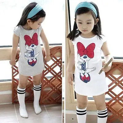 2016 Kids Girls White Loose Minnie Long Solid color T-shirt Birthday Party Dress Bow Clothes 3-8Y
2016 Kids Girls White Loose Minnie Long Solid color T-shirt Birthday Party Dress Bow Clothes 3-8Y