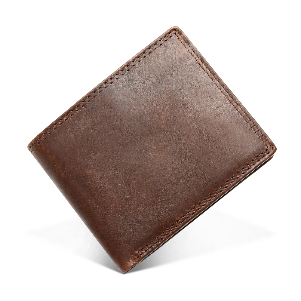 RFID Crazy Horse Genuine Leather Men Wallet Short Card Purse Small Vintage Wallets Male Clutch Leather Wallet Mens Money Bag
RFID Crazy Horse Genuine Leather Men Wallet Short Card Purse Small Vintage Wallets Male Clutch Leather Wallet Mens Money Bag