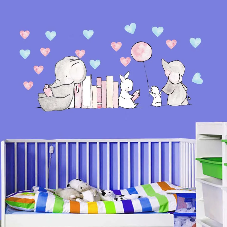 2019 New Cartoon Animal Elephant Rabbit Wall Stickers for Kids Nursery Room Home Decoration Cute Elephant Heart Decals DIY Mural
2019 New Cartoon Animal Elephant Rabbit Wall Stickers for Kids Nursery Room Home Decoration Cute Elephant Heart Decals DIY Mural