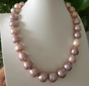 single 13-15mm baroque multicolor pearl necklace 18inch 36" Yellow clasp
single 13-15mm baroque multicolor pearl necklace 18inch 36" Yellow clasp