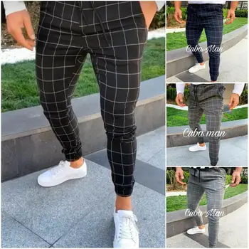 Brand New High Wasit Skinny Pencil Long Pants Men's Jogger Slim Fit Plaid Straight Leg Trousers Casual Sweat Pants
Brand New High Wasit Skinny Pencil Long Pants Men's Jogger Slim Fit Plaid Straight Leg Trousers Casual Sweat Pants