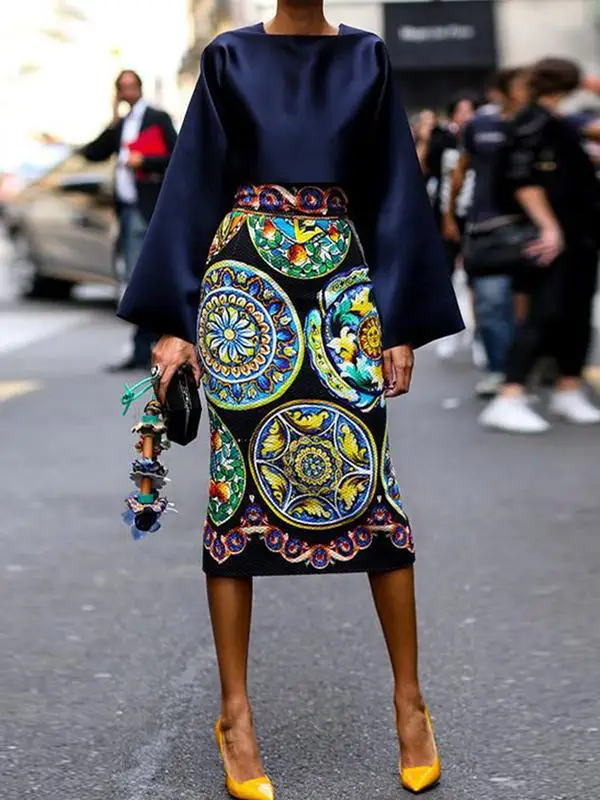 2019 women vintage paisley skin-tight knee length dress half-length flare sleeves blouses suit 2 pc set dress tracksuit
2019 women vintage paisley skin-tight knee length dress half-length flare sleeves blouses suit 2 pc set dress tracksuit