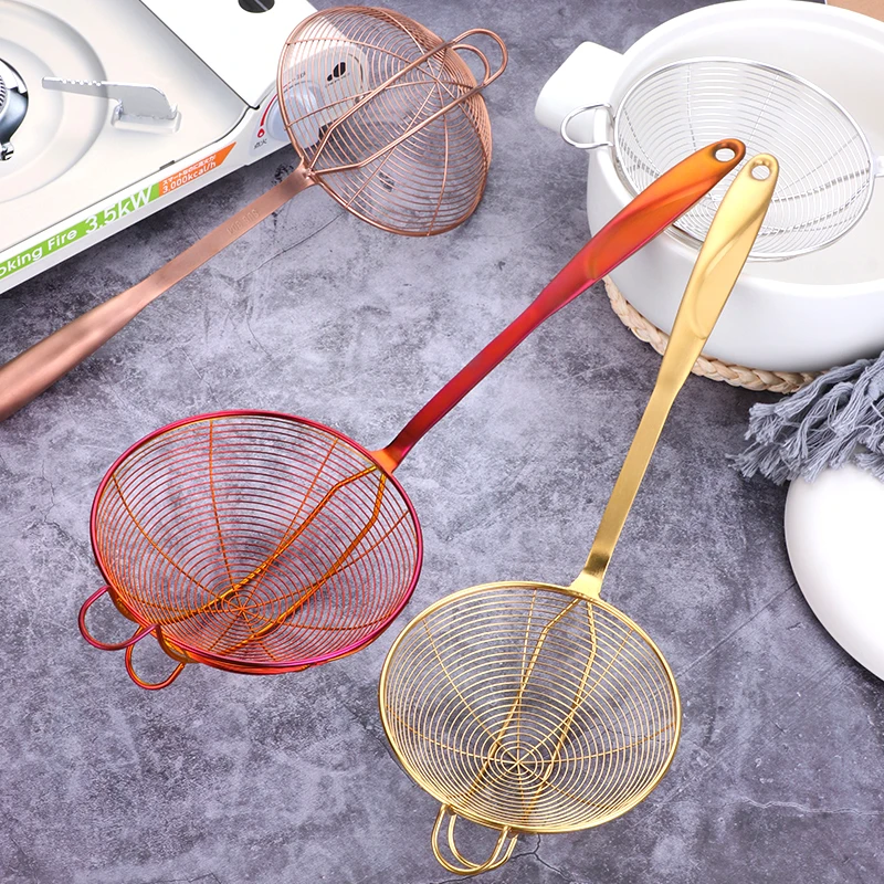 Solid Spider Strainer Skimmer Ladle With Handle for Spicy Noodles Stainless Steel Colander Kitchen Accessories Frying Basket
Solid Spider Strainer Skimmer Ladle With Handle for Spicy Noodles Stainless Steel Colander Kitchen Accessories Frying Basket