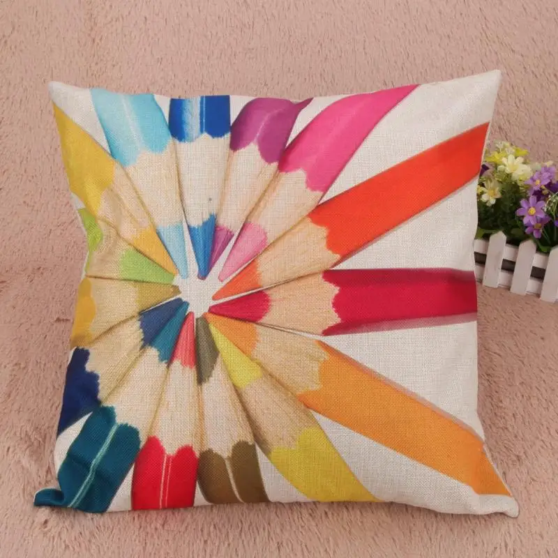 45x45cm Pencil Design Sofa Waist Throw Pillow Case Cotton Linen Cushion Cover Pillowcases With Zip For Home Bedroom Decor
45x45cm Pencil Design Sofa Waist Throw Pillow Case Cotton Linen Cushion Cover Pillowcases With Zip For Home Bedroom Decor
